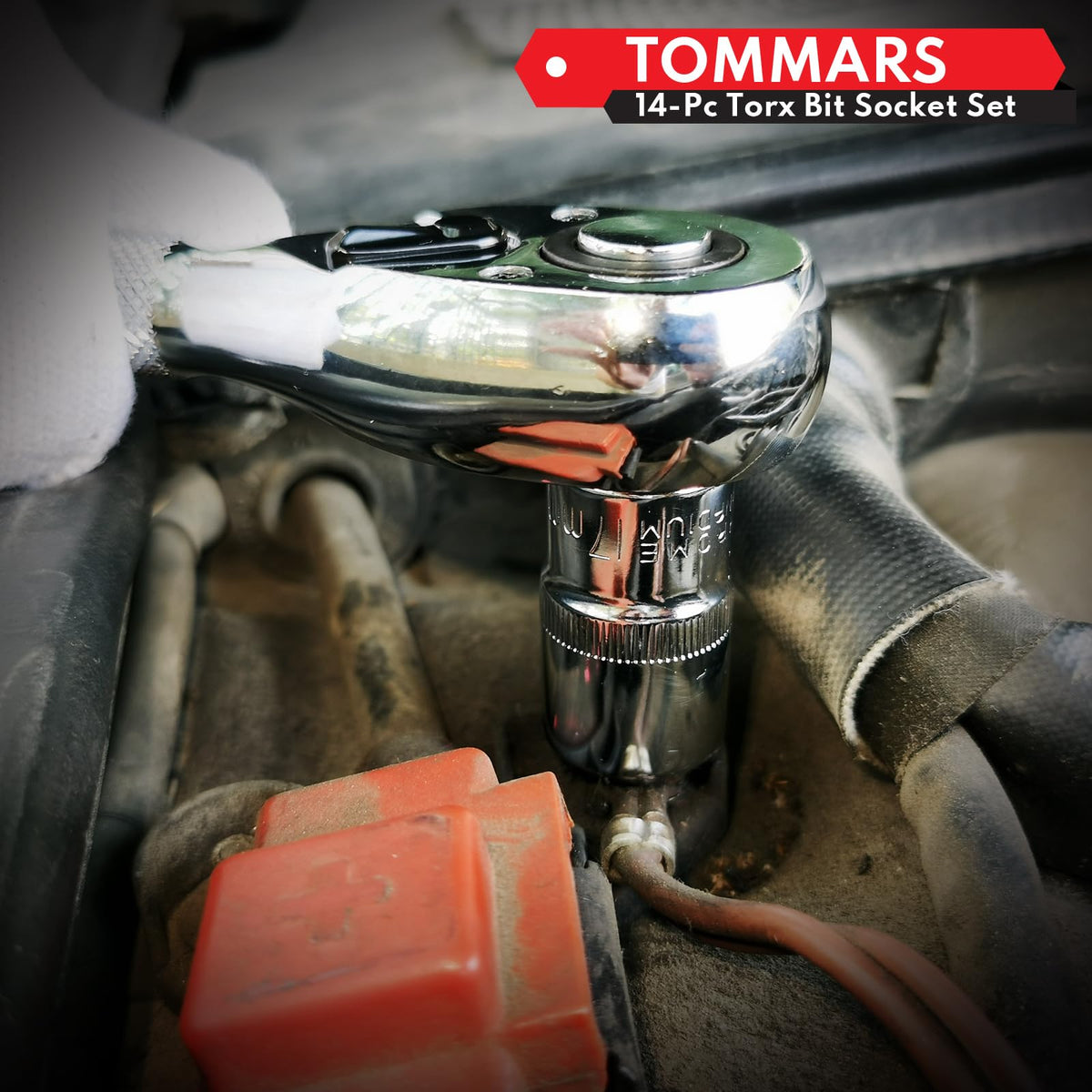 TOMMARS S2 alloy steel torx bits close-up with rust resistance and durability.