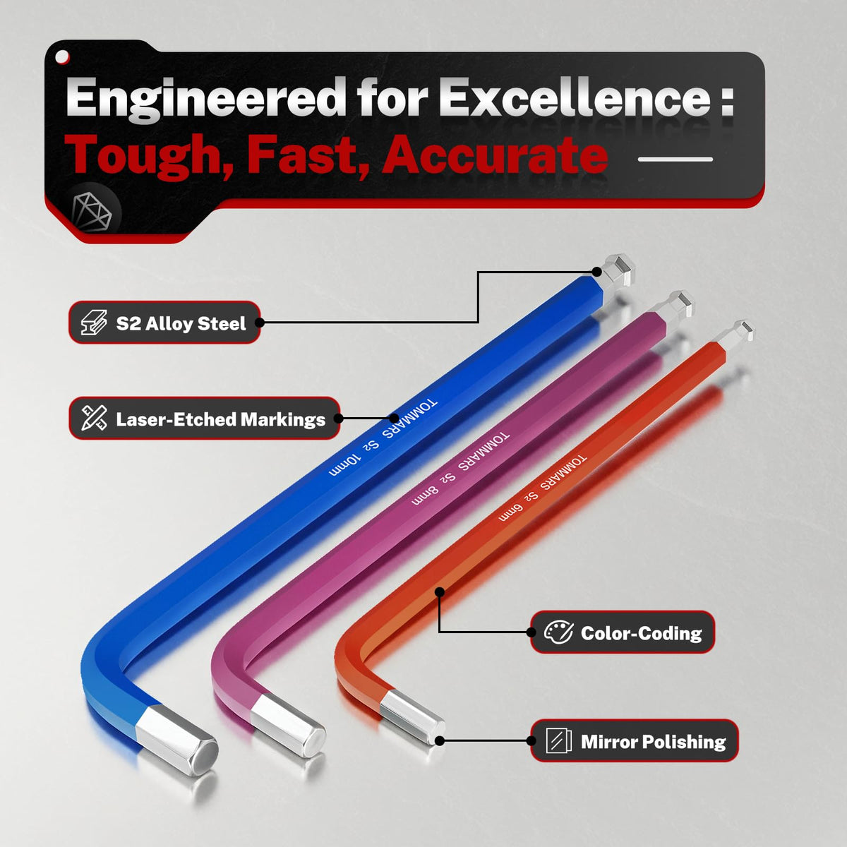 TOMMARS S2 steel construction delivers lasting durability in busy workshops.