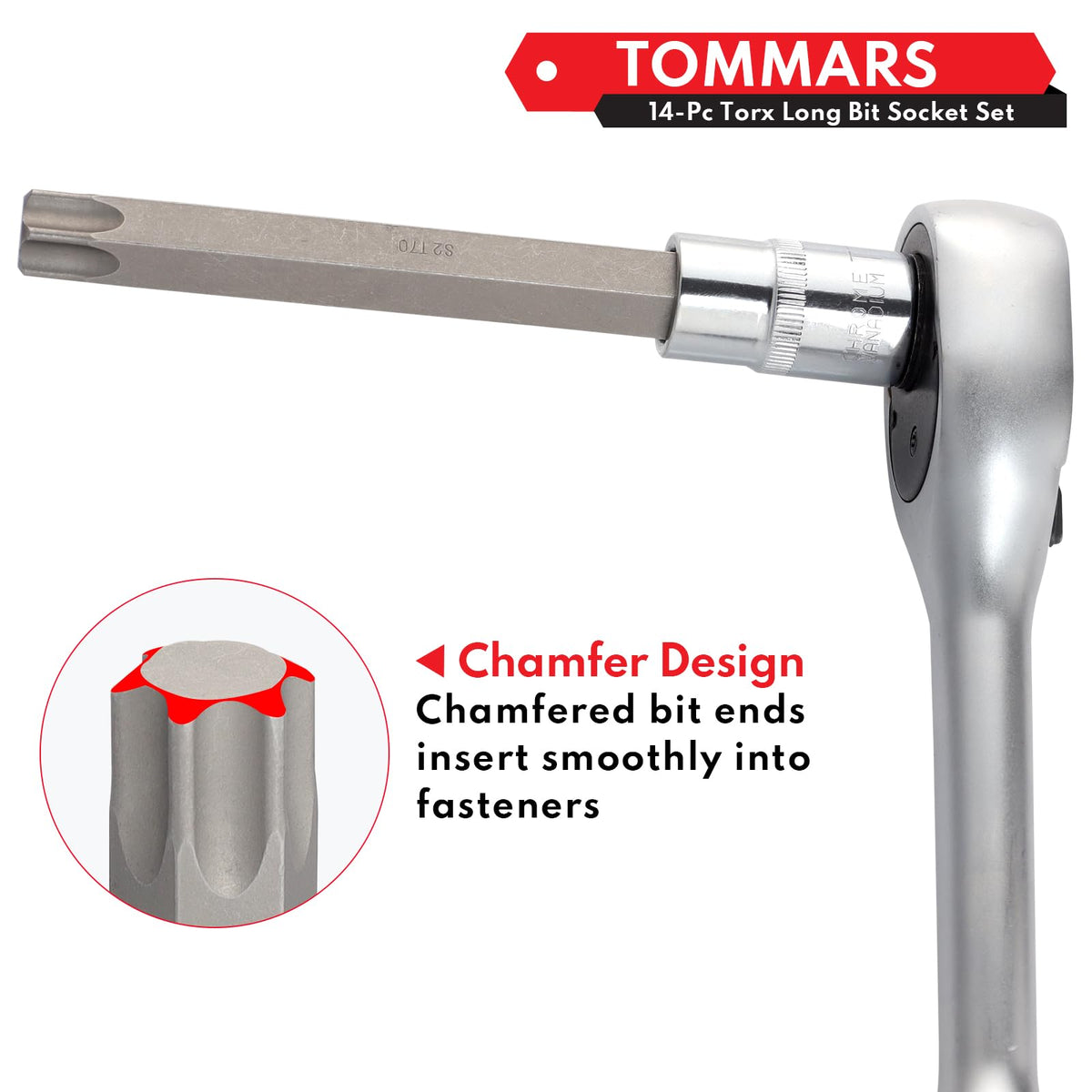 TOMMARS size markings are die-stamped for easy readability.