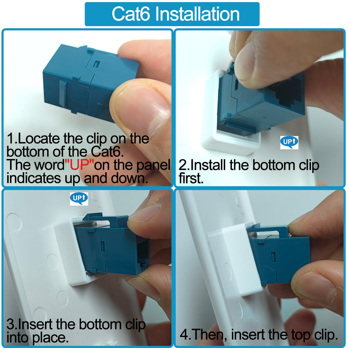 Tomoder gold-plated RJ45 contacts for reliable connections.
