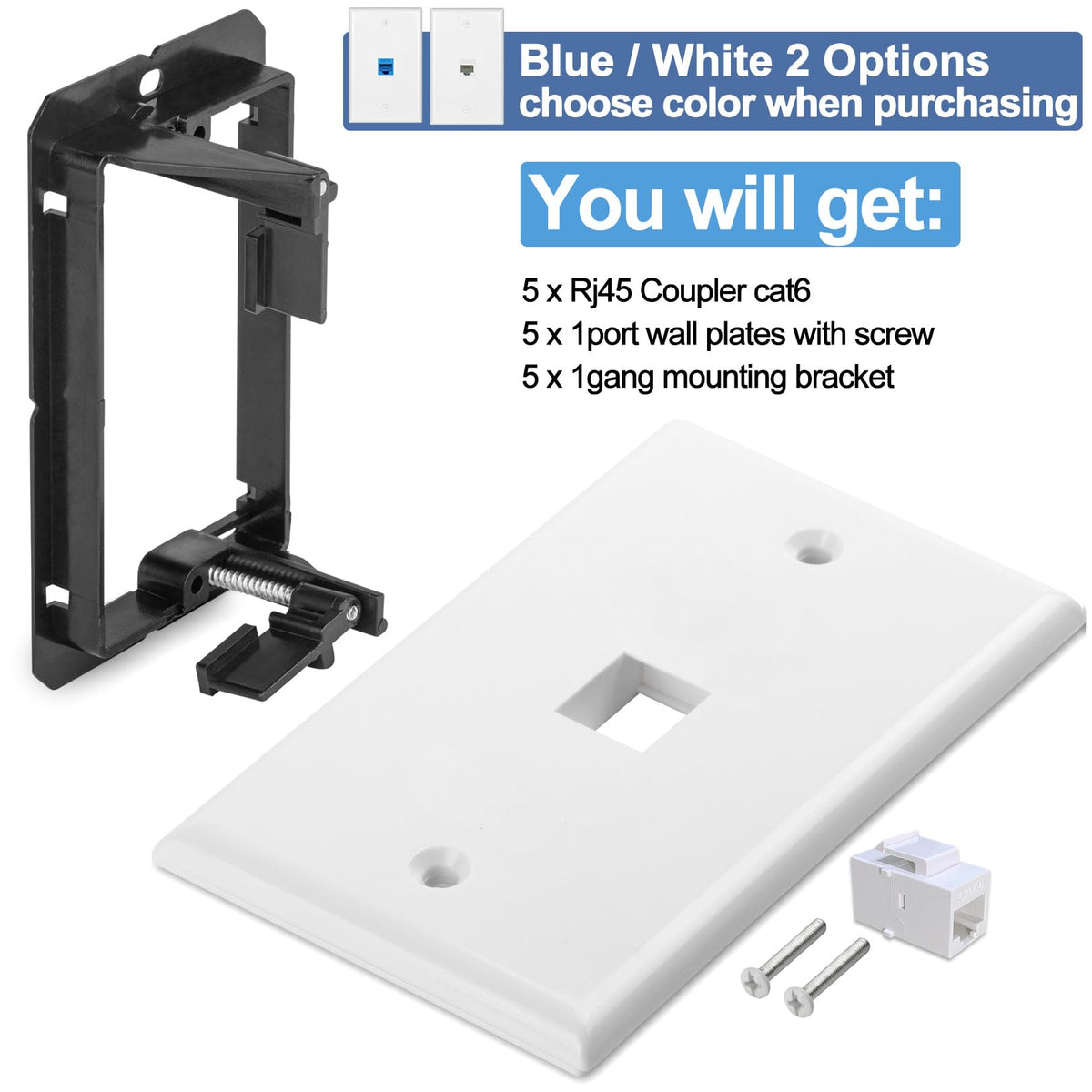 Tomoder 5-pack includes wall plates and keystone components for easy setup.