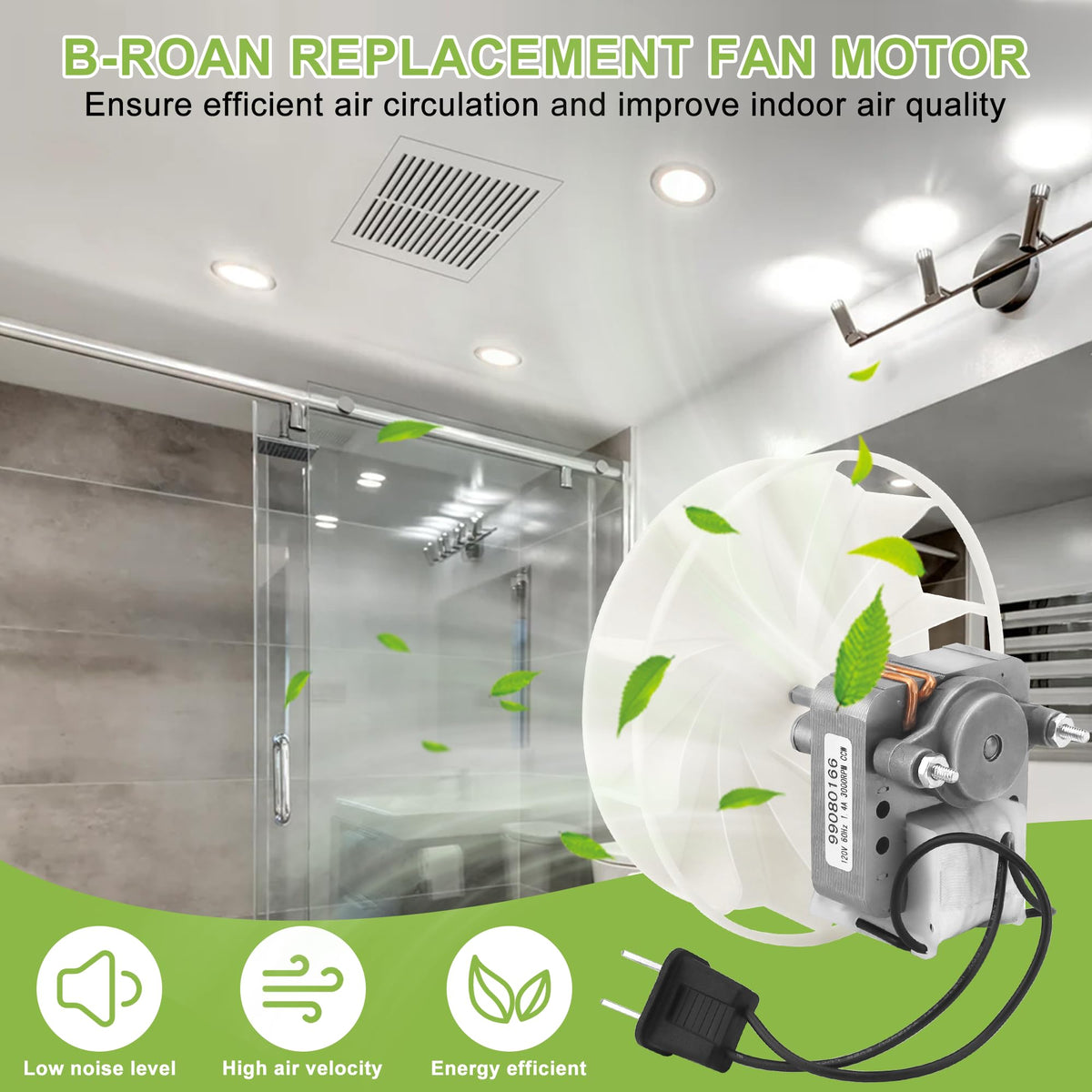 TOMOON S99080166 BP28 fan wheel provides improved air circulation.