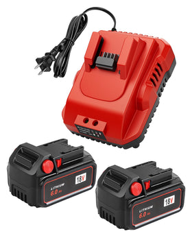 TOMORTOOL 18V battery 2-pack powers Milwaukee tools with extended runtime.