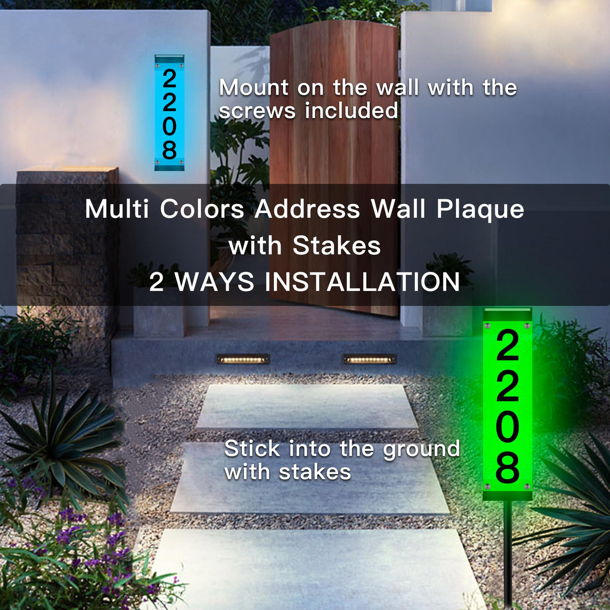 Tomskiko Solar Address Sign alignment templates aid neat setup