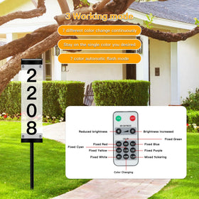 Tomskiko Solar Address Sign solar panel charging from sunlight