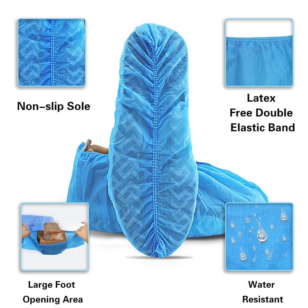 Tomus-UNI shoe covers with non-slip grip on slick floors