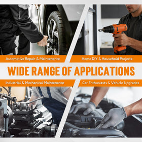 TONDA work gloves protect hands during rusted bolt removal.