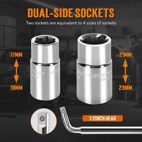 TONDA 21/23mm socket end ready for larger lug nuts on trucks