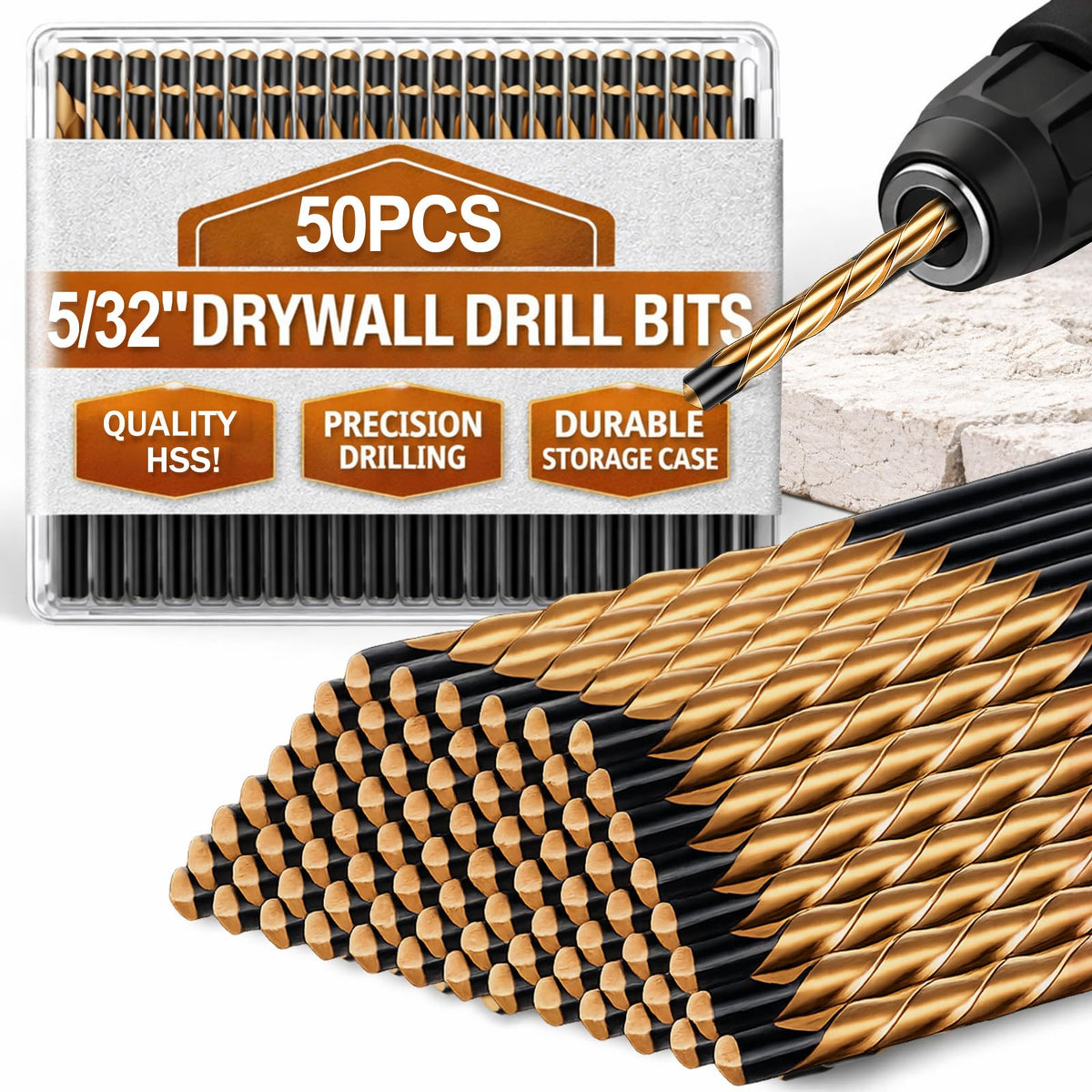 Tondiamo 50pcs drywall rotor tips case keeps tips organized for quick access