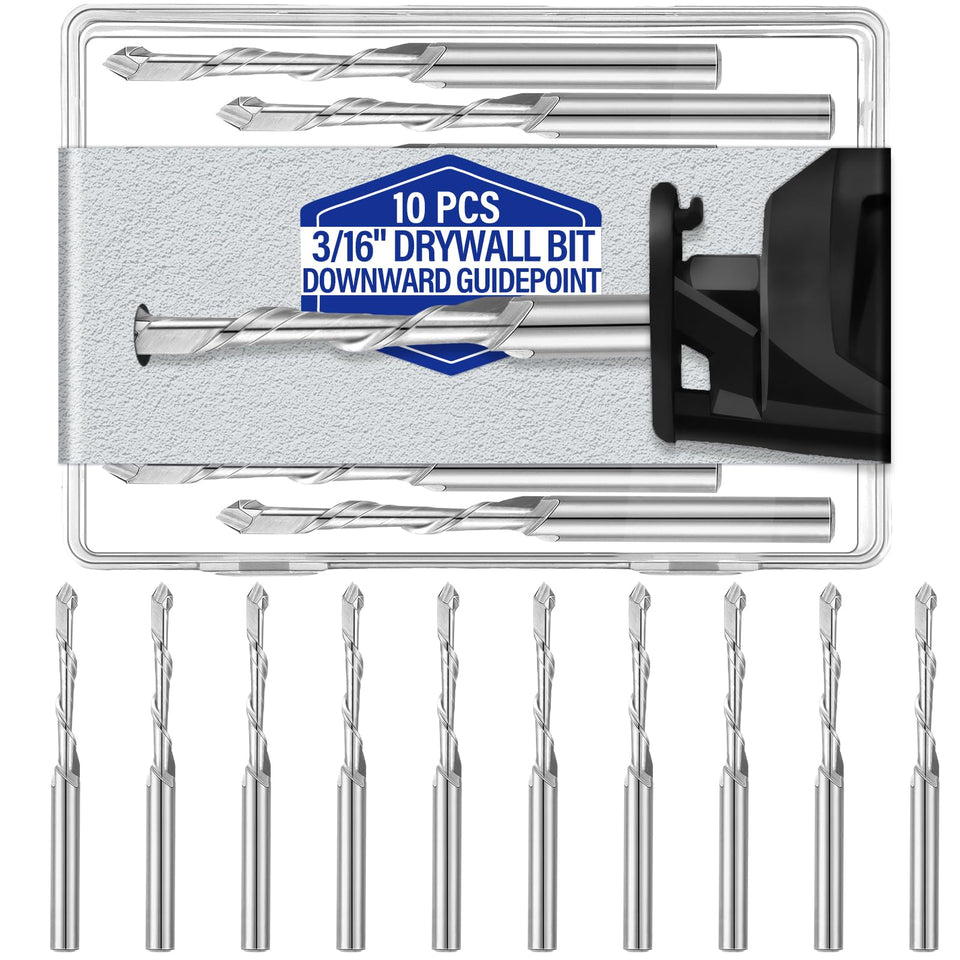 Tondiamo drywall router bit 3/16-inch tip for precise cuts and stability