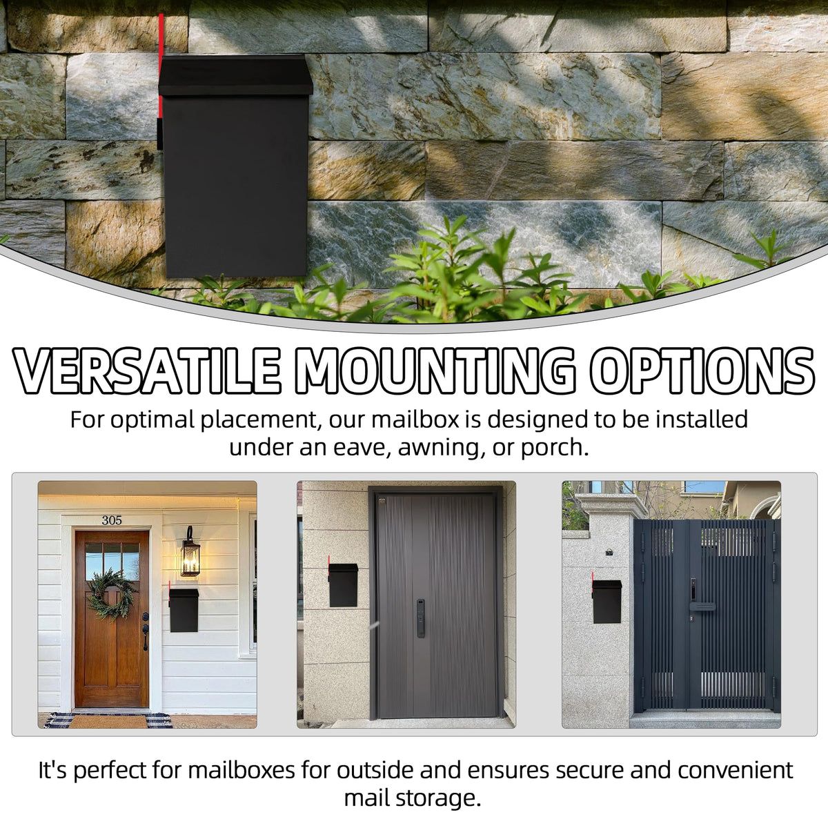 TonGass embossed front panel enables easy personalization and curb appeal.