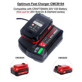 Tongshcorp CMCB104 with Craftsman 20V Max compatibility and battery range