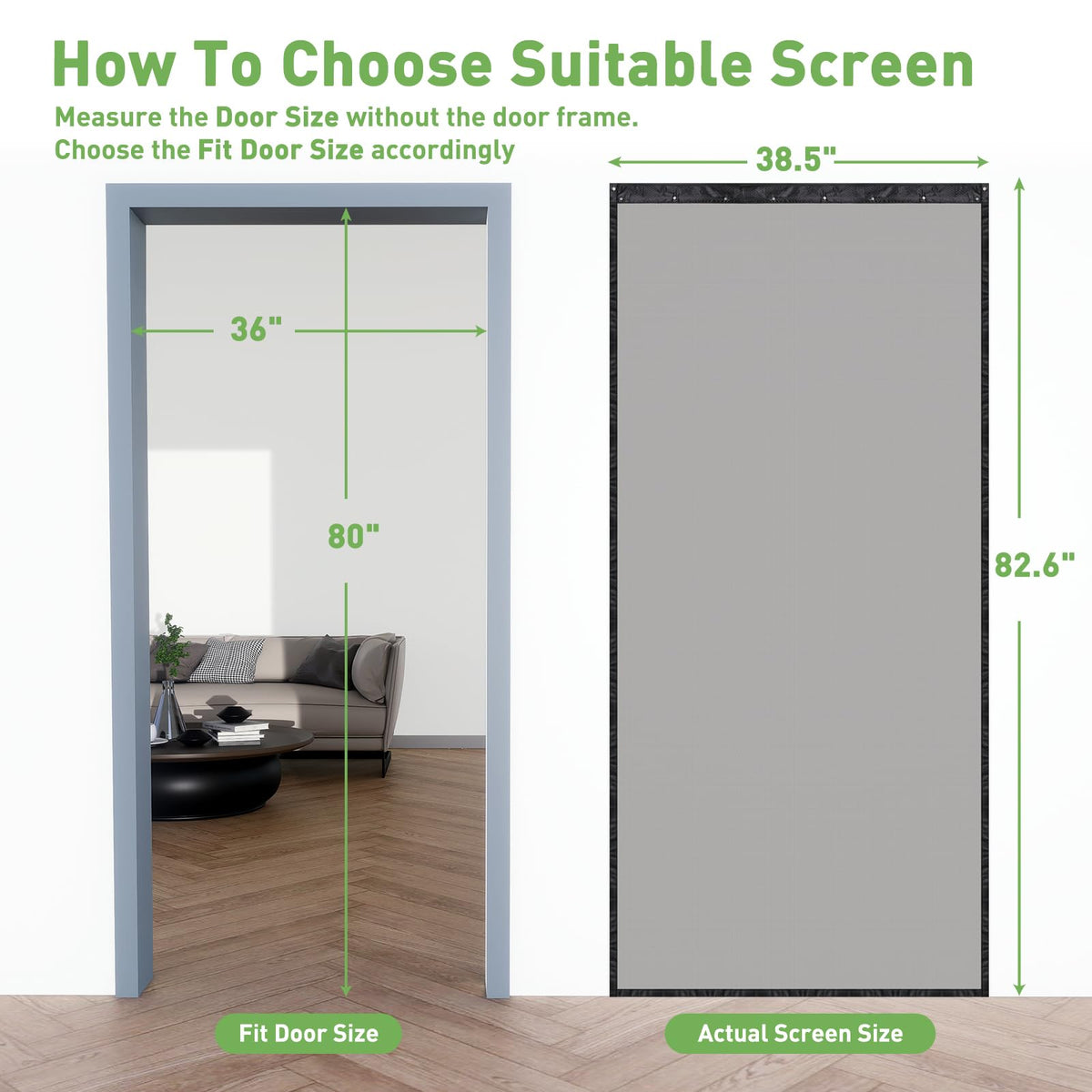 Tonho Dawnhawk retractable mesh door opening demonstrates effortless adjustment for any doorway