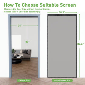 Tonho Dawnhawk retractable mesh door opening demonstrates effortless adjustment for any doorway
