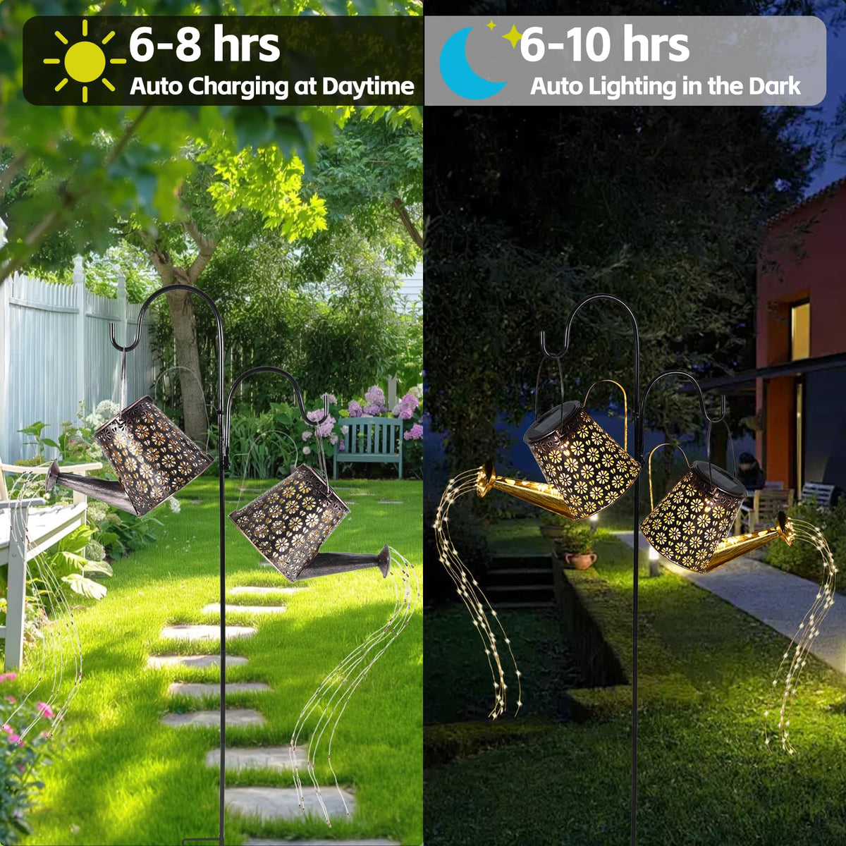 Tonitrui hanging lantern lights brighten trees and yard spaces
