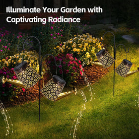 Tonitrui watering-can-lights showcase copper stars pattern for decorative nightscape