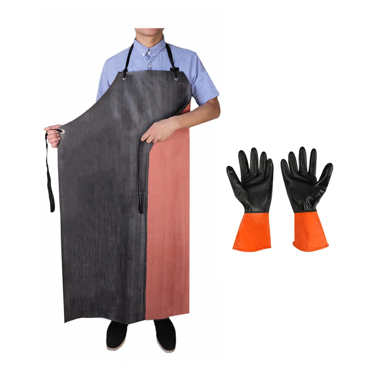 TonLing rubber apron waterproof 47x33 protects clothing during dishwashing and cleaning.