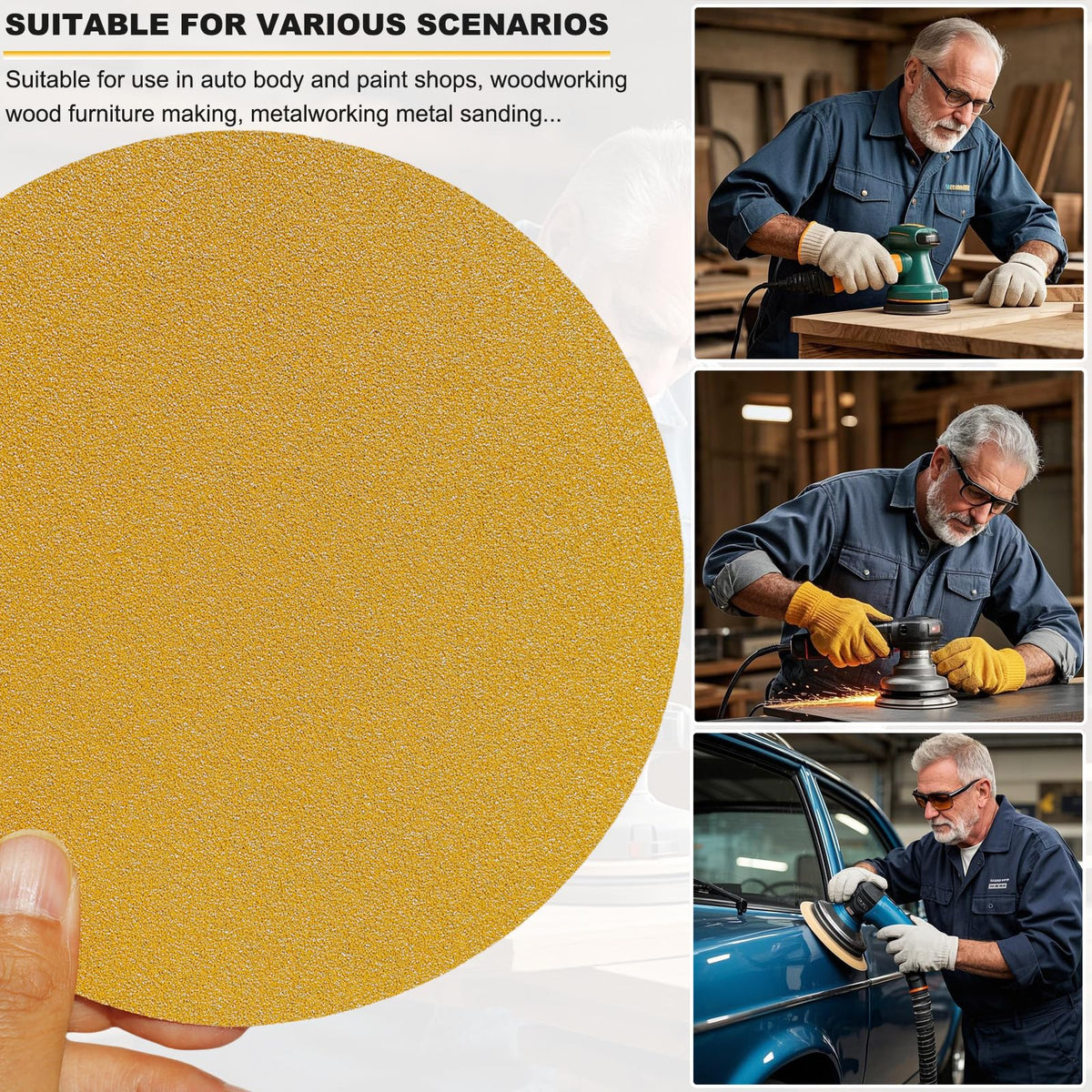 Tonmp 180-grit PSA sanding disc
