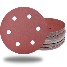 Tonmp 50-piece 9-inch 6-hole sanding discs for clean drywall and wood finishing.