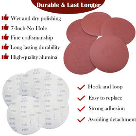 Tonmp 80-grit 7-inch disc pack for smoothing rough surfaces efficiently.