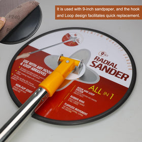 Tonmp sander is ideal for ceilings and high-wall preparation and smoothing.