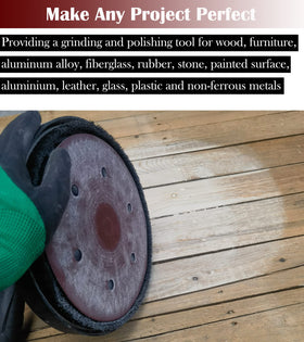 Tonmp sanding discs in use on drywall sander for smooth finish