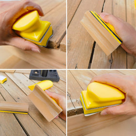 Tonmp soft foam blocks ensure comfortable grip during extended sanding