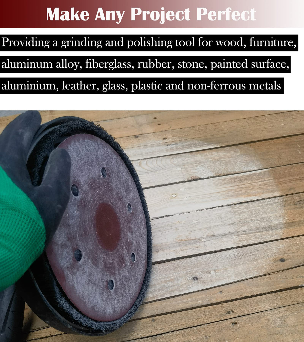 Tonmp versatile sanding discs for drywall, wood, plastic, metal, and more.