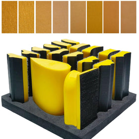 Tonmp sanding blocks for contoured shapes enable precise curves on wood