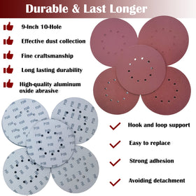 Tonmp 9-inch 150-grit disc with premium resin bond for consistent results.