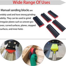 Tonmp soft-durable foam sanding block provides gentle contact with delicate surfaces.