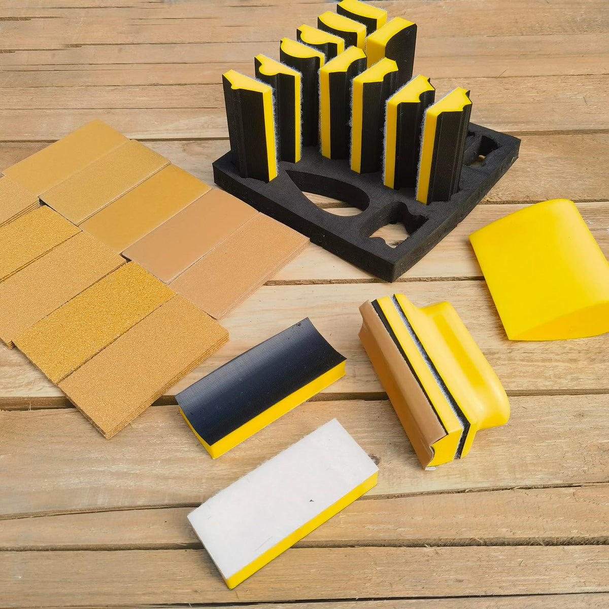 Tonmp tools prepare woodwork projects with consistent sanding results