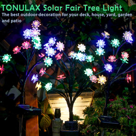 TONULAX Solar Garden Lights buds close-up highlighting flower-inspired design for borders.