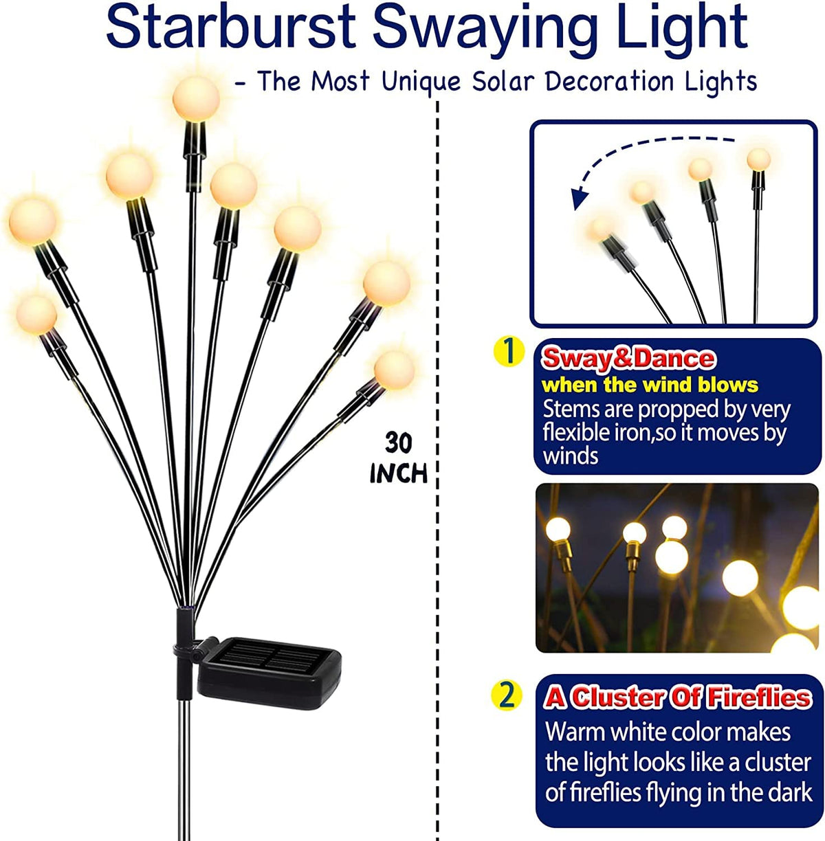 TONULAX garden lights with heavy base design offering stable outdoor decoration.