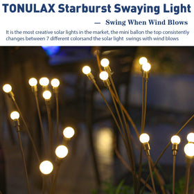 TONULAX warm white LEDs create cozy ambiance around patios and borders.