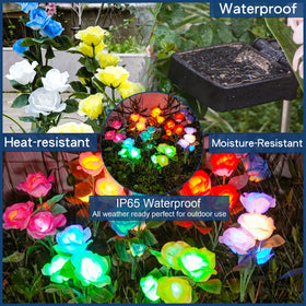 TONULAX rose lights feature an upgraded large solar panel