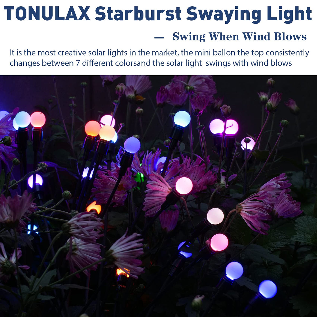 TONULAX wind-powered path lighting creates welcoming entry.
