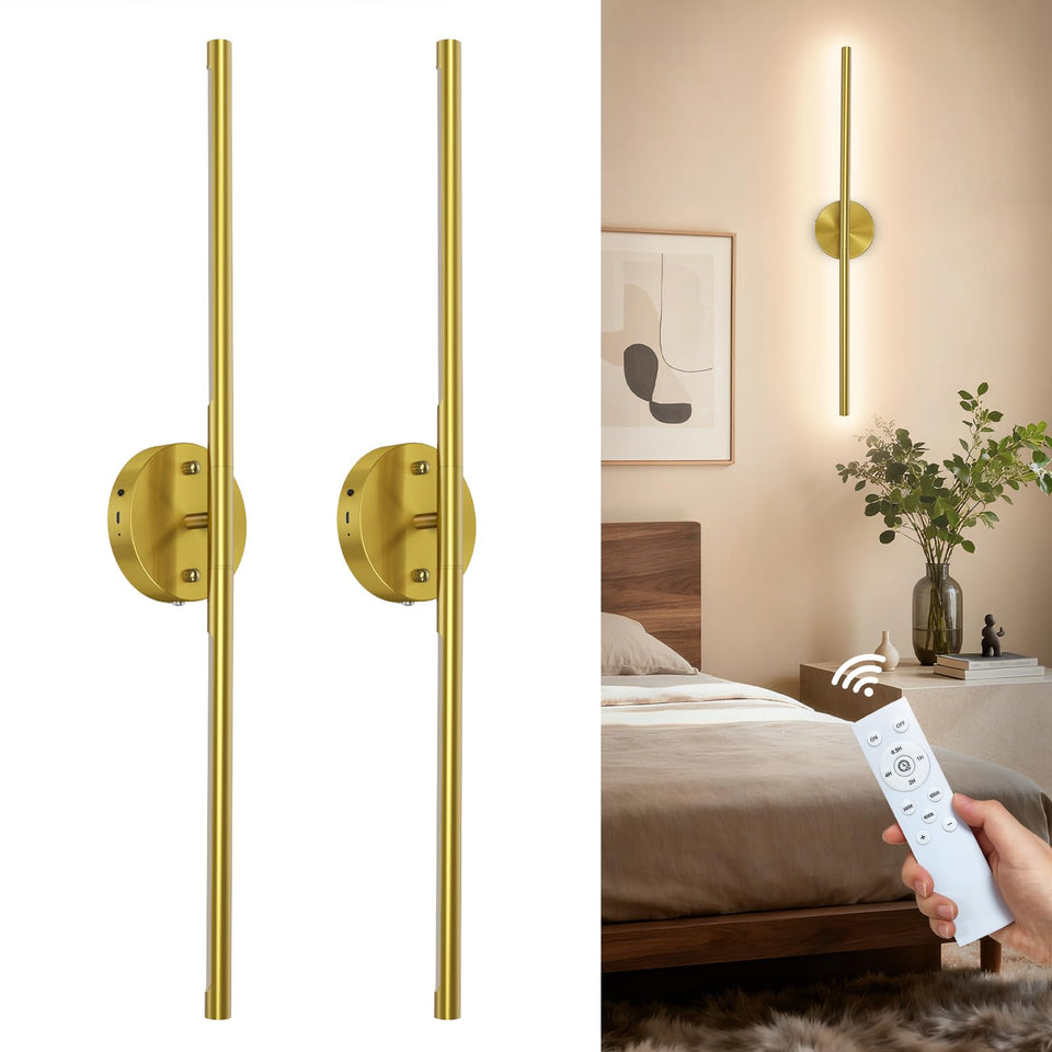 Tonyful battery wall sconce backplate mount enables quick, tool-free installation.