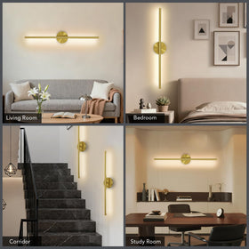 Tonyful sconce matte gold finish resists glare with premium style.