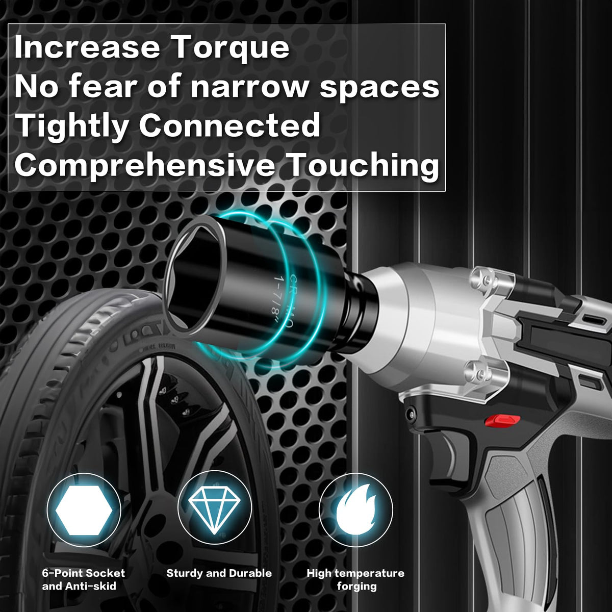 TONYNOL 6-point sockets provide secure grip during use.