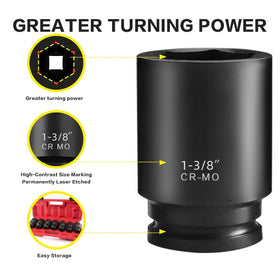 TONYNOL 6-point design maximizes grip on fasteners and reduces rounding.