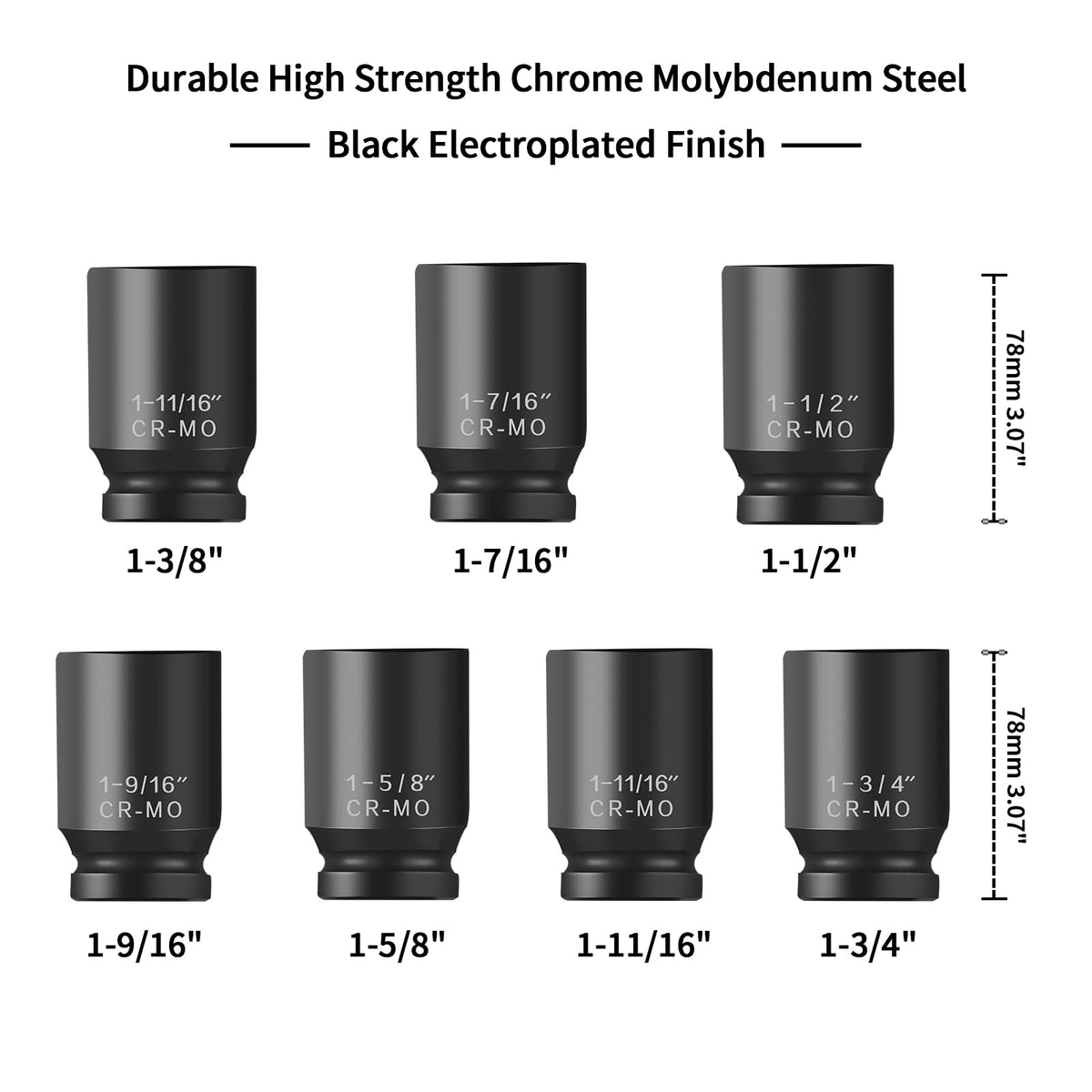 TONYNOL CR-MO steel construction delivers durability and abrasion resistance.