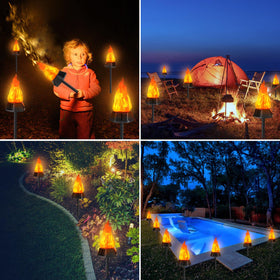 Toodour torches create party-friendly ambience for outdoor gatherings.