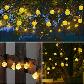 Toodour crystal ball lights brighten gardens with sparkling, weatherproof charm.