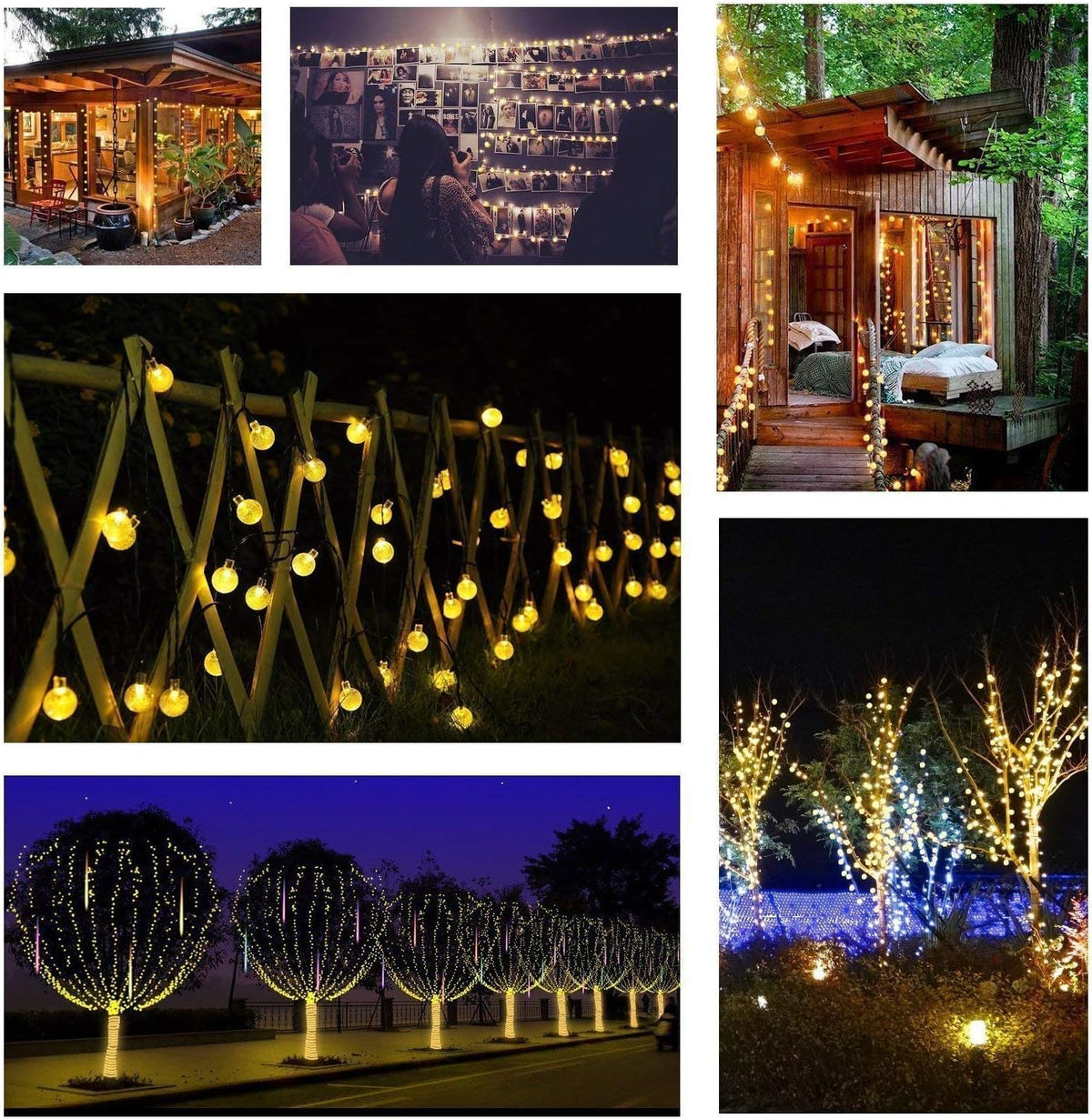 Toodour garden decor lights install easily on walls, fences, or trees.