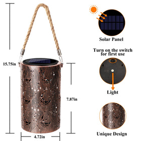 Toodour Moon-pattern Lantern adds romantic lighting for patios and yards