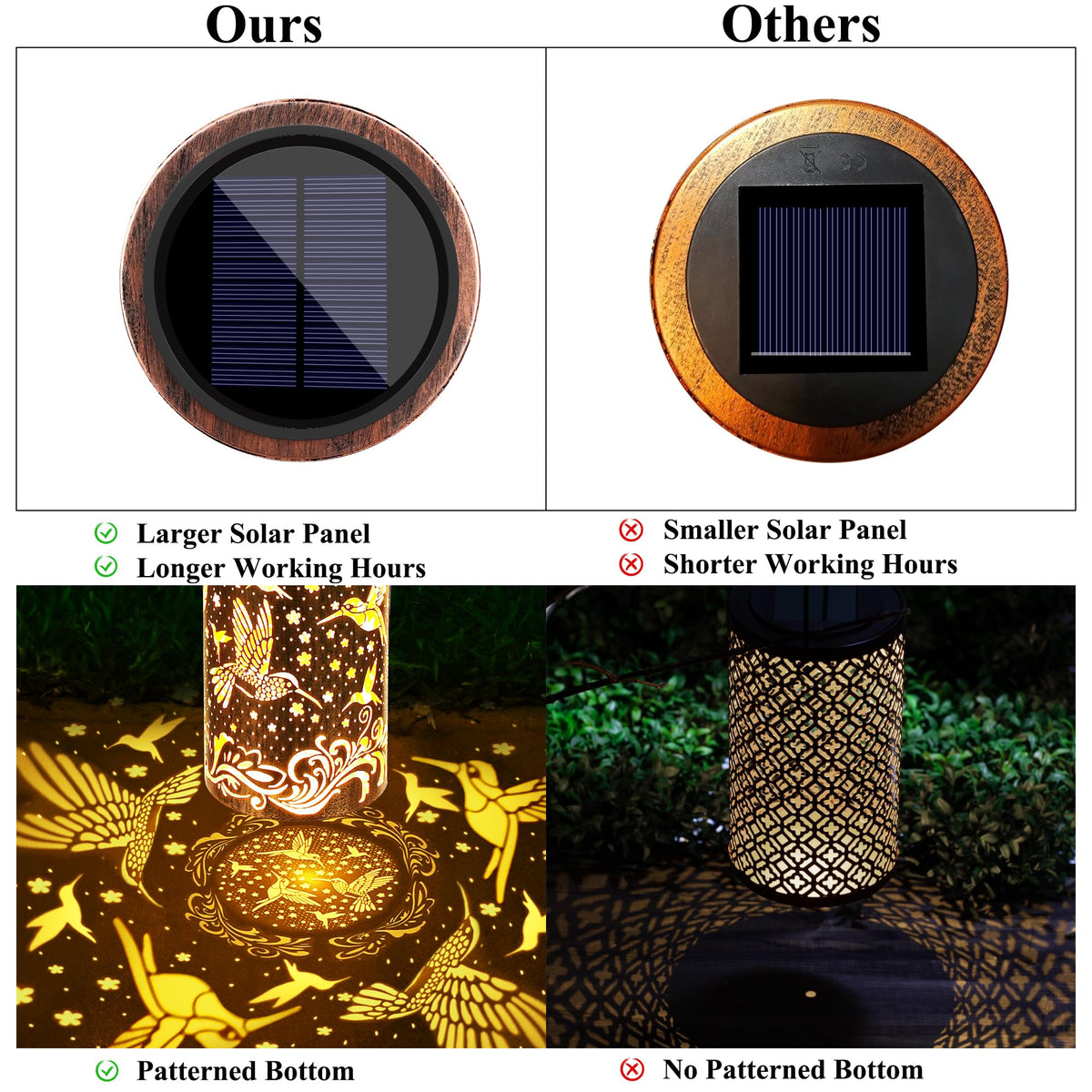 Toodour waterproof solar lantern for patio decor in all weather.