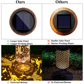 Toodour waterproof solar lantern for patio decor in all weather.