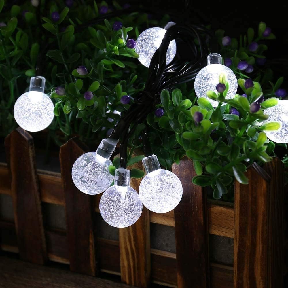 Toodour 100 LED globes brighten garden paths with a cool white glow