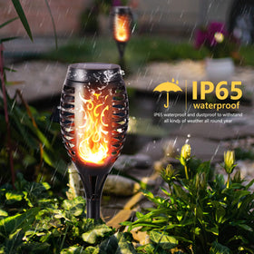 Toodour Solar Torch Flame Lights IP65 waterproof for any weather